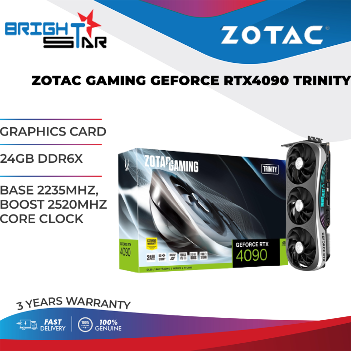 ZOTAC GAMING GEFORCE RTX4090 TRINITY / 24GB DDR6X / BASE 2235MHZ, BOOST