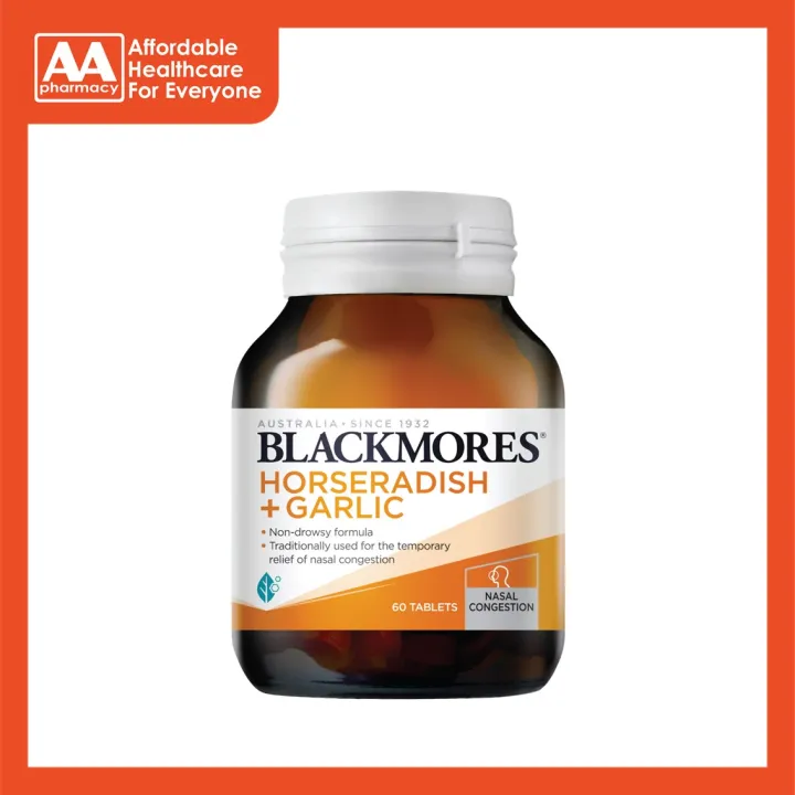 Blackmores Horseradish + Garlic Tablets (60's) [Halal] Lazada