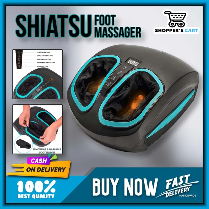 Shiatsu Foot Massager Machine With Heat Electric Deep Kneading Massage Air Compression Lazada Ph 0480