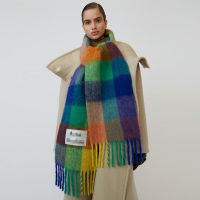 New Scarf AC Color Checker for Winter inEurope and America Printed imitation cashmere warmth net red shawl couple scarf