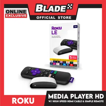 Roku LE HD Streaming Media Player with High Speed HDMI Cable and Simple  Remote 