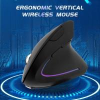 ZZOOI Mice Right Hand Vertical Upright Mouse Charging Gaming Vertical Mouse Usb Ergonomic 2.4g 1600dpi Creative New Cool Shark