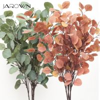 【DT】 hot  JAROWN Artificial Autumn Eucalyptus Money Leaf Tree Branch Home Decor Wedding Simulation Bouquet Accessories DIY Decoration