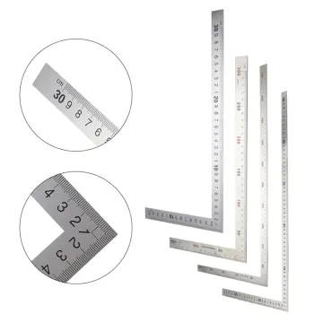 90 Degree 25cm Length Stainless Steel L-Square Angle Ruler