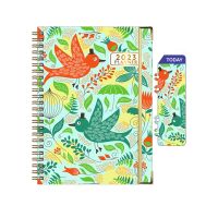 Planner Notebook , Weekly Monthly Planner, 8.4 Inch x 6 Inch, Spiral Planner Notebook with Bookmarks