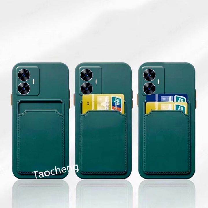 เคสสำหรับ-realme-c55-realmec55-4g-2023เคสนิ่มใส่โทรศัพท์เคสใส่การ์ดซิลิโคนแฟชั่นกันกระแทกฝาครอบด้านหลัง
