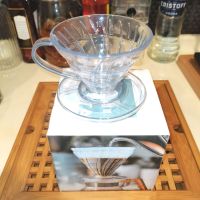 V60 Coffee Dripper ดริปเปอร์กาแฟ กรวยดริปกาแฟ  พลาสติก ใส ขนาด 01/02 สำหรับทำกาแฟดริป