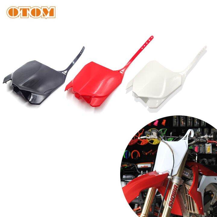 แผ่นรถจักรยานวิบากโมโตครอสสีดำ-otom-ป้ายทะเบียนบอร์ดสำหรับฮอนด้า-crf250r-crf450r-2014-2017