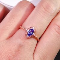 Classic Ring, 5A Natural 0.5ct Tanzanite ,925 Sterling Silver, Simple and Exquisite, Lady