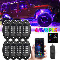 12V RGB ไฟรถแชสซี Undergolw ตกแต่ง Ambient โคมไฟ LED Bluetooth Smart Cartronics สำหรับเรือ Jeep Off Road 4X4รถบรรทุก