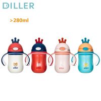 ✥ Diller 280ml Vacuum Flask For Kids 316 Stainless Steel Baby Water Bottle With Strap And Handle Leak Proof MLH8954