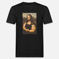 Mona Lisa Bodybuilding T Shirt Muscles Gym Parody Funny Hilarious Painting Casual Graphic Tshirts Camise Fashion Short-sleev Tee