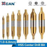 XCAN HSS Center Drill Bit 60 Degree Combined Countersinks Angle Bit 1.0 1.5 2.0 2.5 3.0 3.15 3.5 4.0 5.0 6.0mm Metal Drill Bit Drills Drivers