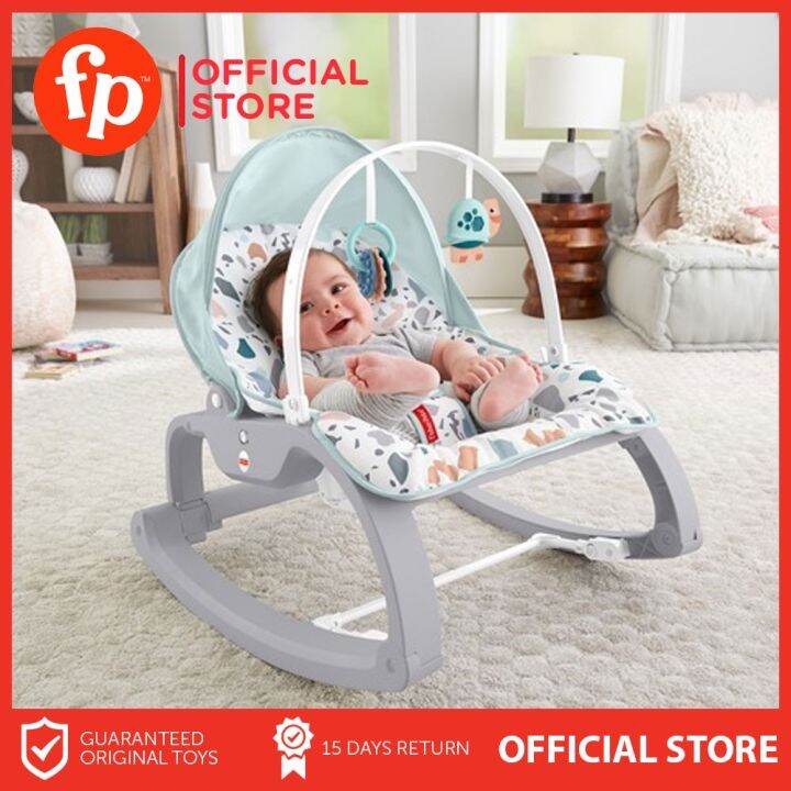 Fisher Price Deluxe InfantToToddler Baby Rocker Seat Pacific Pebble