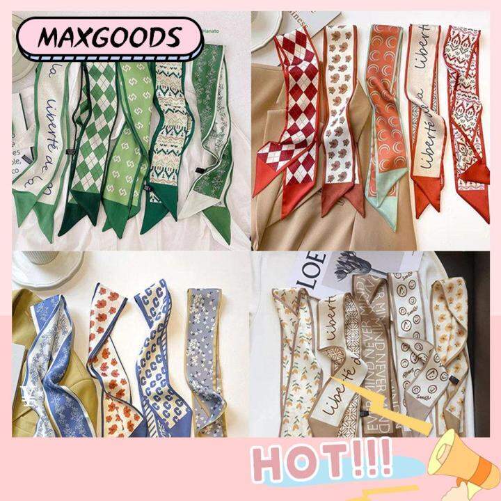 MAXG Elegant Multifunctional Female Tie Hair Ponytail Holder Silk Scarf