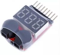 【YF】℡☇  1-8S Lipo/Li-ion/Fe helicopter airplane boat etc Battery Voltage 2 IN1 Tester Low Buzzer Alarm