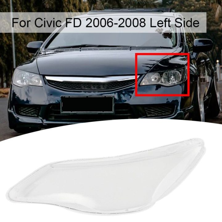 ฝาครอบเลนส์โคมไฟใสไฟหน้ารถสำหรับ2006-2007-2008-honda-civic-fd