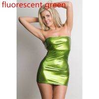 Night PVC Leather Evening Party Stripper tail Clubwear Mini Dress