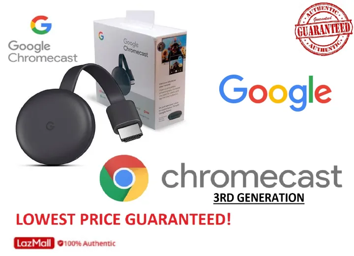 Google Chromecast 2rd Generation Chalk Or Black Color 