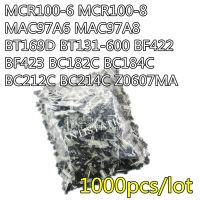 1000pcs/lot MCR100-6 MCR100-8 MAC97A6 MAC97A8 BT169D BT131-600 BF422 BF423 BC182C BC184C BC212C BC214C Z0607MA triode TO-92 WATTY Electronics