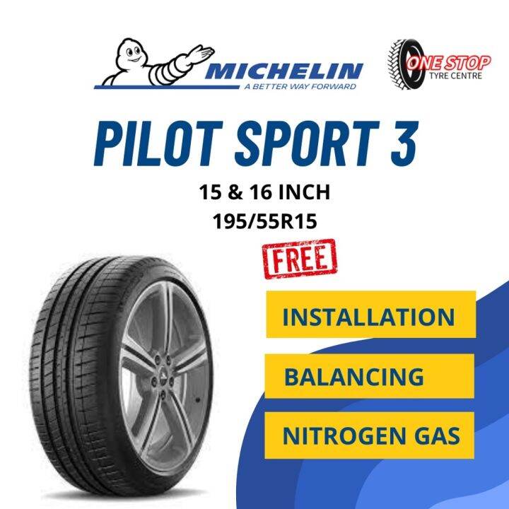 NEW MICHELIN PILOT SPORT 3 PS3 PERFORMANCE TYRE 185/55R15 195/55R15 15 16 INCH MYVI VIOS CITY