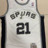 Nba Duncan สเปอร์สปักเสื้อกีฬาสีขาวเบอร์21 Jersey Basket เสื้อกั๊กเสื้อบาสเกตบอลสำหรับเล่นเกม