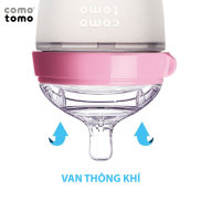 BỘ HAI BÌNH SILICONE COMOTOMO 250ML - HỒNG