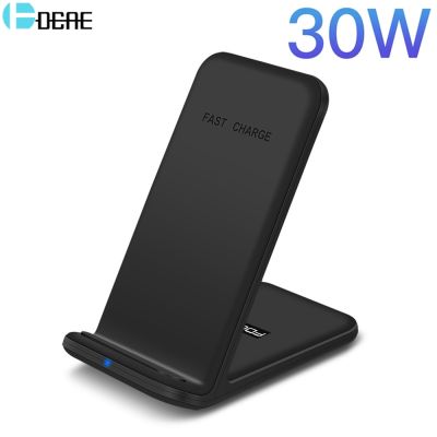DCAE 30W Wireless Charger Stand For iPhone 14 13 12 11 XR 8 Induction Fast Charging Station for Samsung S22 S21 S20 Phone Holder