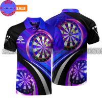 Xzx180305 Personalized Name Darts 3D Printed Summer Polo POLO shirt Unisex Darts Athlete Team POLO POLO shirt polo POL-75 (Private Chat Free Name&amp;Logo Change)