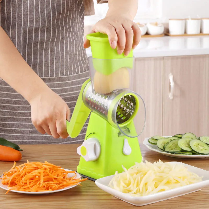 Manual Manual Rotary Vegetable Slicer Slicer Kitchen Roller Tool For Round  Graters, Potato, Carrot, And Cheese Shredding From Cleanfoot_elitestore,  $14.66