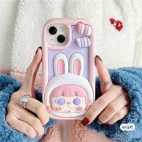 เคสศัพท์ซิลิโคนกระต่ายสาวสามมิติ for 14promax 131211pro