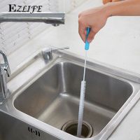 Pipe Cleaning Brush Sewer Dredger Sink Overflow Drain Unblocker Cleaner Kitchen Tool Steel Bathroom Hair Removal Freely Bendable Traps Drains