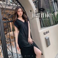 ?‍⬛ Jennie Basic Black Dress  เดรสเบสิคใส่ได้ทุกวัน เดรสยาว ผ่าหน้า ผ้าใส่สบาย ไม่รัด RTW