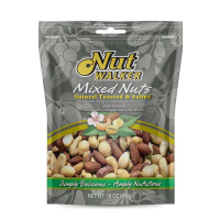 Nut walker Mixed Nuts Natural Toasted &amp; Unsalted นัท วอล์คเกอร์ มิกซ์นัทอบ ไม่ใส่เกลือ 454 กรัม