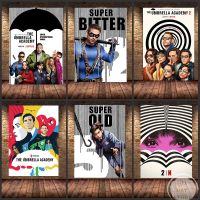 Classic TV Umbrella Academy Comedy โปสเตอร์ผ้าใบพิมพ์ Retro Modern Wall Art ตกแต่งห้องภาพจิตรกรรมฝาผนัง Home Decor Popular