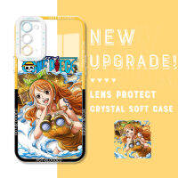 สำหรับ Samsung Galaxy Note 20แบบดั้งเดิมเคสมือถือใส,คลุมทั้งหมด Casing Ponsel นิ่มคริสตัล Luffy Ace Zoro Nami กันกระแทก