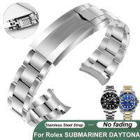 Fine-Tuning Pull Button Clasp สำหรับ Rolex Steel Strap,ชายสีดำสีเขียว Water Ghost Diver Solid Stainless Steel Watch Chain 20Mm