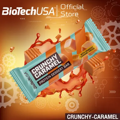 BioTechUSA Protein Dessert Bar 50g-Crunchy Caramel โปรตีนขนม บาร์-รสคาราเมล ครัชชี่ (โปรตีนขนม ขนมคนรักสุขภาพ)