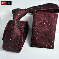 Shennaiwei เนคไท Hankerchief 7ซม. ผ้าแจ็คการ์ดลายสำหรับผู้ชายเนคไท Corbata Pauelo Hombre Pajarita Boda