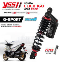 โช๊ค YSS G-Sport BLACK SERIES Click160 ปี2022 แถมฟรีสปิง Heavy Duty (บรรทุกหนัก) ประกันศูนย์1ปี ✅ แถมเสื้อYSSแท้ทุกออเดอร์ ✅