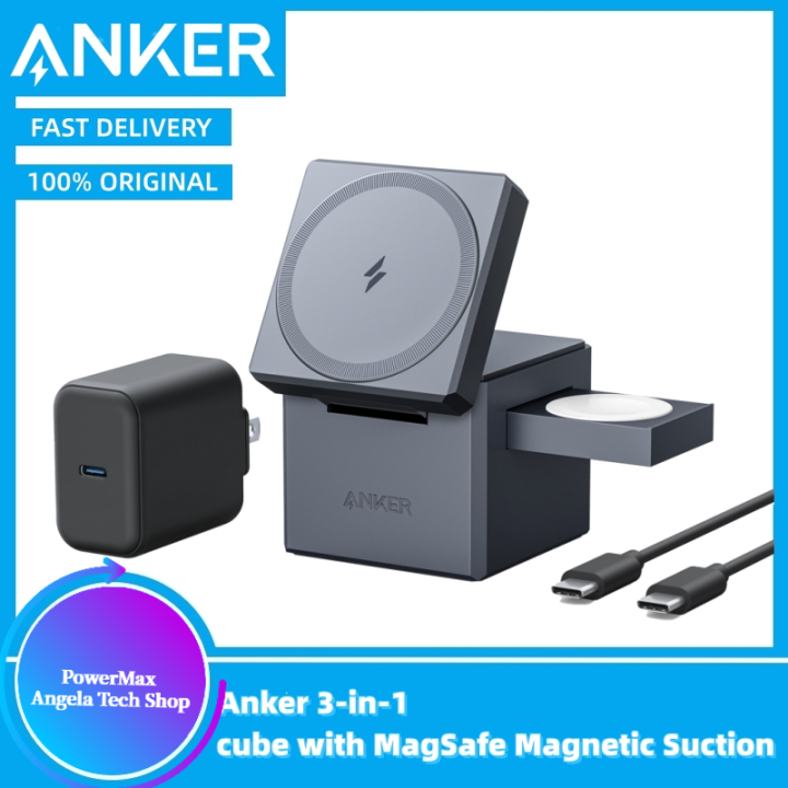 Anker 3-in-1 cube with MagSafe Magnetic Suction Wireless Charger