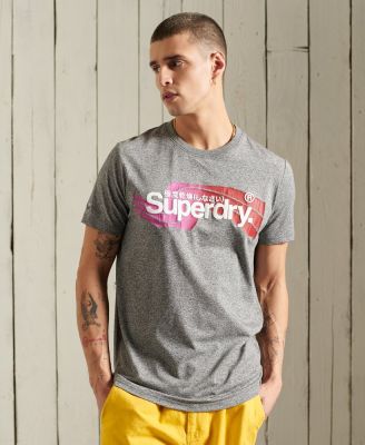 SUPERDRY CORE LOGO CALI T-SHIRT 220 - เสื้อยืด สำหรับผู้ชาย สี Grey Slub