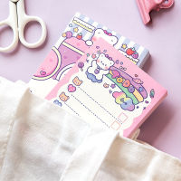 100 Sheets Kawaii Cartoon Bear Rainbow Memo Pad for Message Notes To Do List Planning Reminders Scrapbook Journal