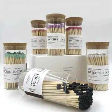 10cm Extended Aromatherapy Match Stick Bulk Matches Colorful Match-Head  Long Wood Sticks For Scented Candle