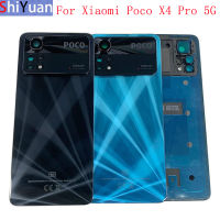 Original Battery Cover Back Rear Door Housing Case For Xiaomi Poco X4 Pro 5G Battery Cover with Camera Frame Repair Parts