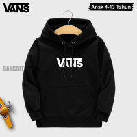 เสื้อกันหนาว มีฮู้ด ลายโลโก้ VANS แบบหนา พรีเมี่ยม สําหรับเด็กผู้ชาย และเด็กผู้หญิง อายุ 4-13 ปี