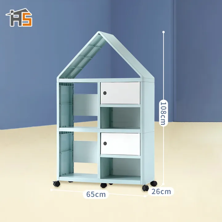 MENGNI ชั้นวางหนังสือเด็ก ชั้นวางหนังสือ โชว์ปก ชั้นหนังสือเด็ก วาง ...