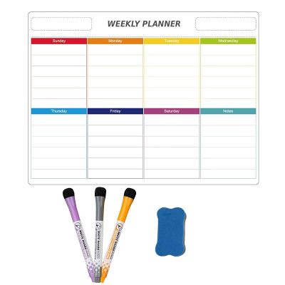 Magnetic Weekly Planner 2021 Refrigerator Stickers Calendar Soft Whiteboard for Wall Markers Message Drawing Memo Erasable Board