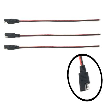 30cm 3Pcs 18AWG SAE Extension Cable 2-Pin SAE Quick Connector Disconnect Plug Output Cable 10A Solar Battery Panel SAE Plug