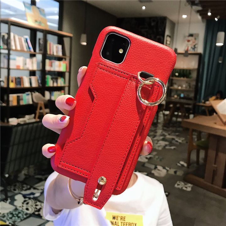 16-digits-แฟชั่น3d-หนังสายรัดข้อมือบัตรโทรศัพท์-case-สำหรับ-iphone-13-12-11-pro-x-xs-max-xr-7-8-plus-se2หรูหราโลหะผู้ถือแหวนปก